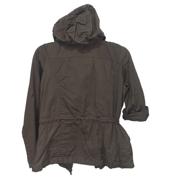 Snobbish Zip Up Utility Jacket-Size Small, Olive Green with Adjustable Features - Picture 4 of 9